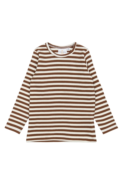 The New Siblings Bluse Fro - Toffee Striped 